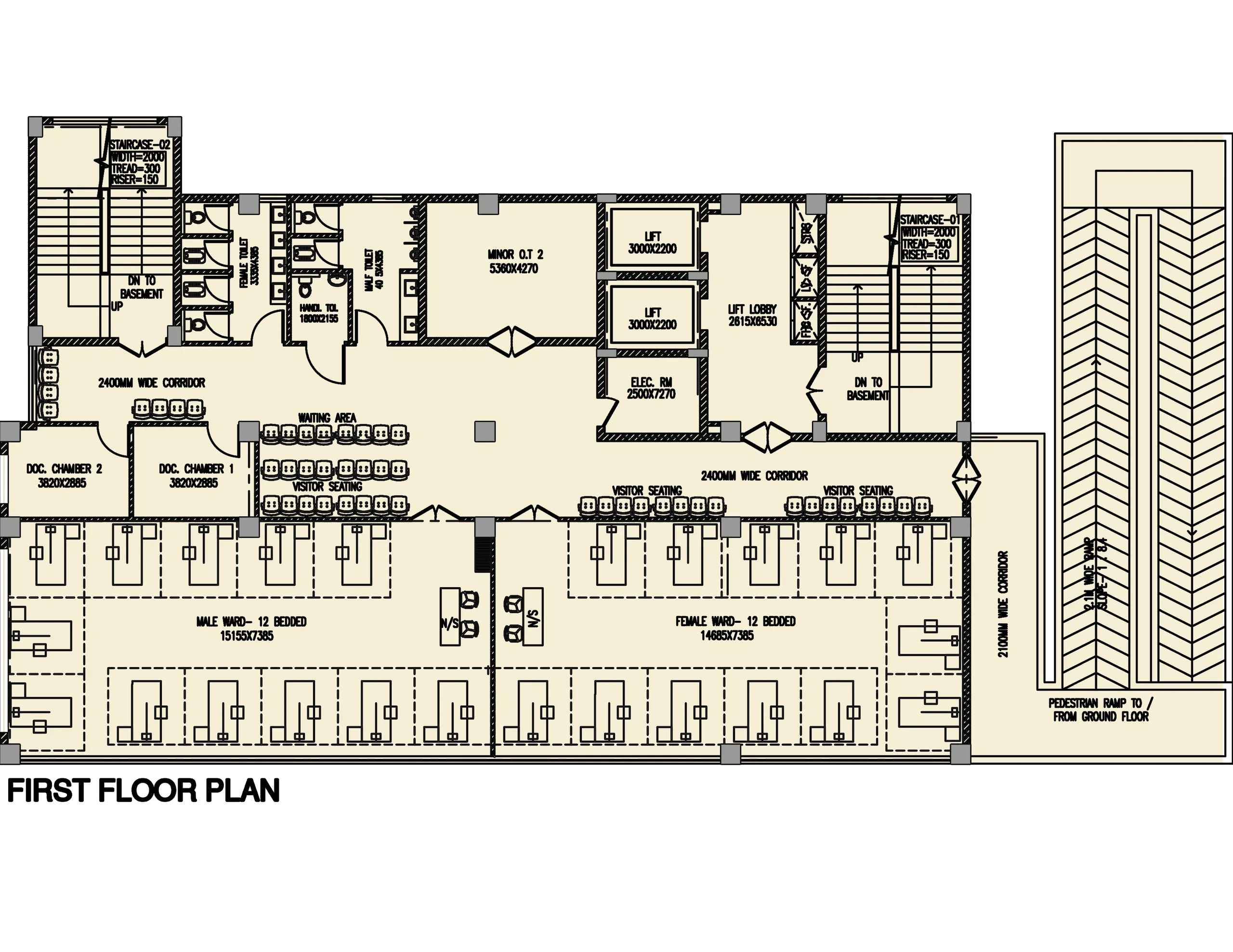 CNS Hospital — first floor plan