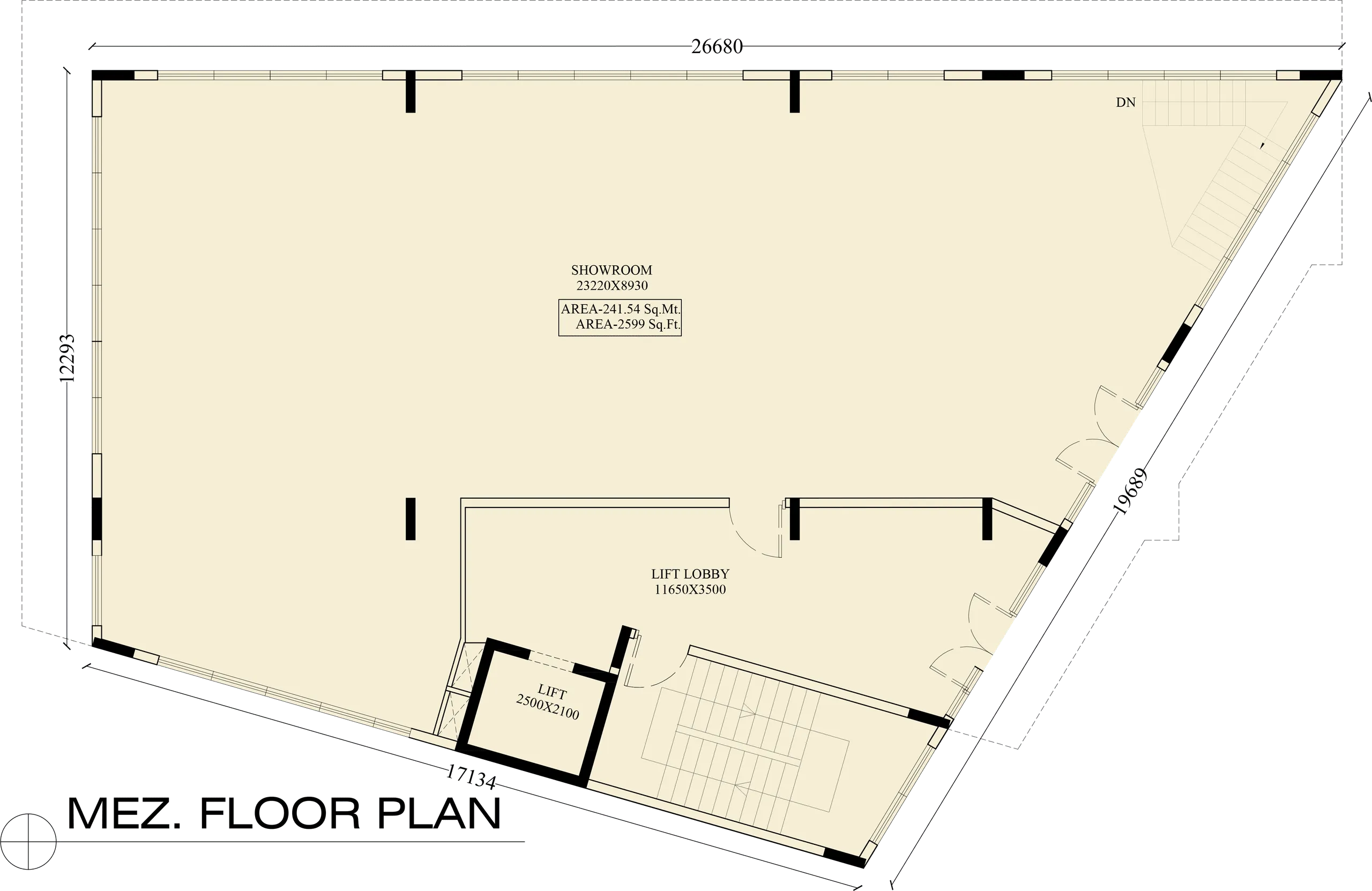 Mixed-Use Tower, Rolla — mez floor plan