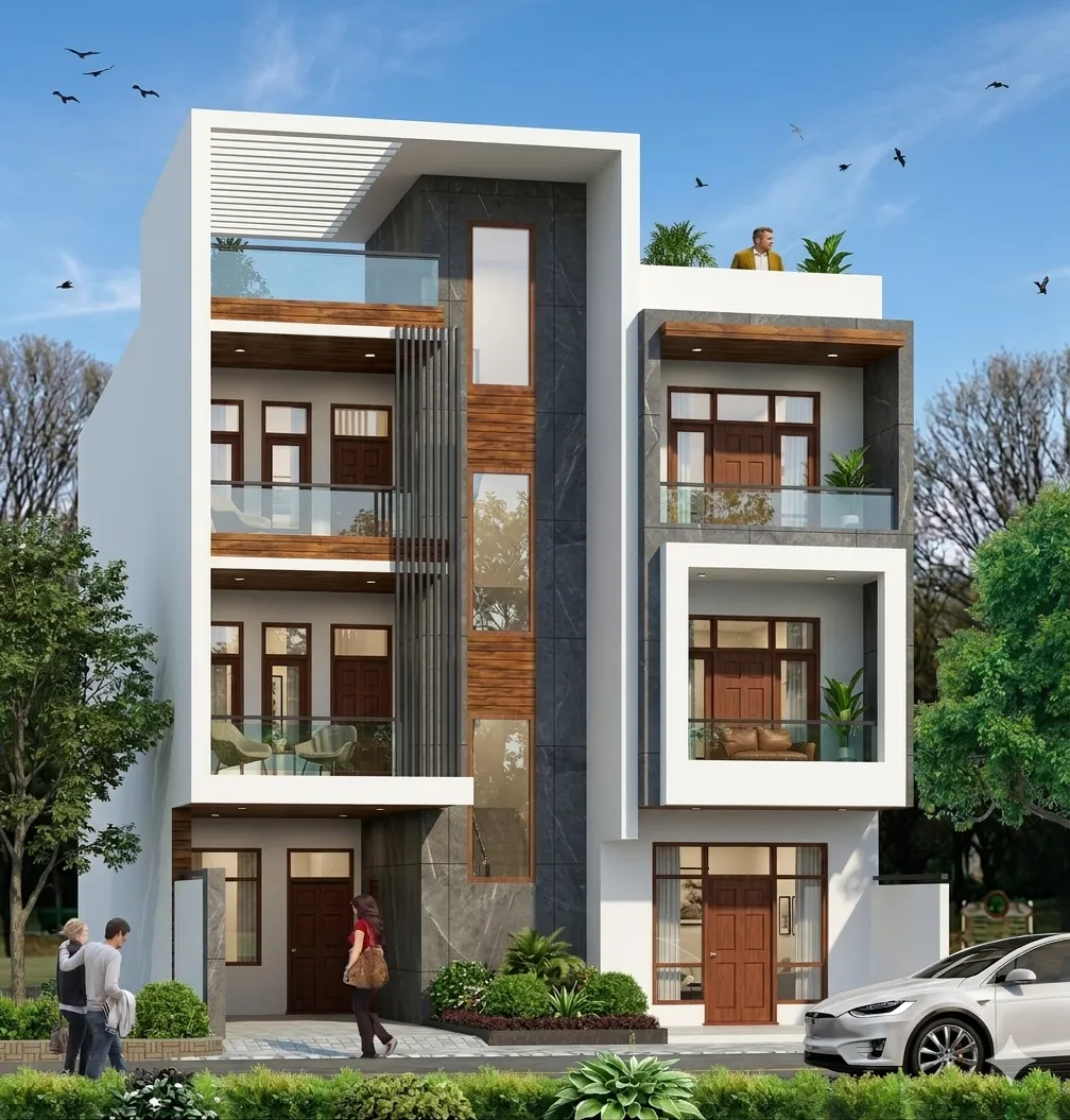 Contemporary Three-storey Residence — render image 1