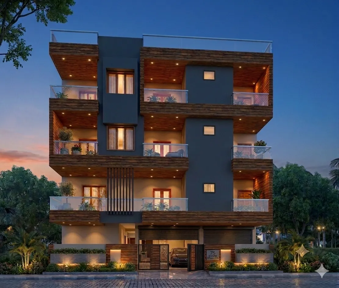 Wood-clad Modern Residence