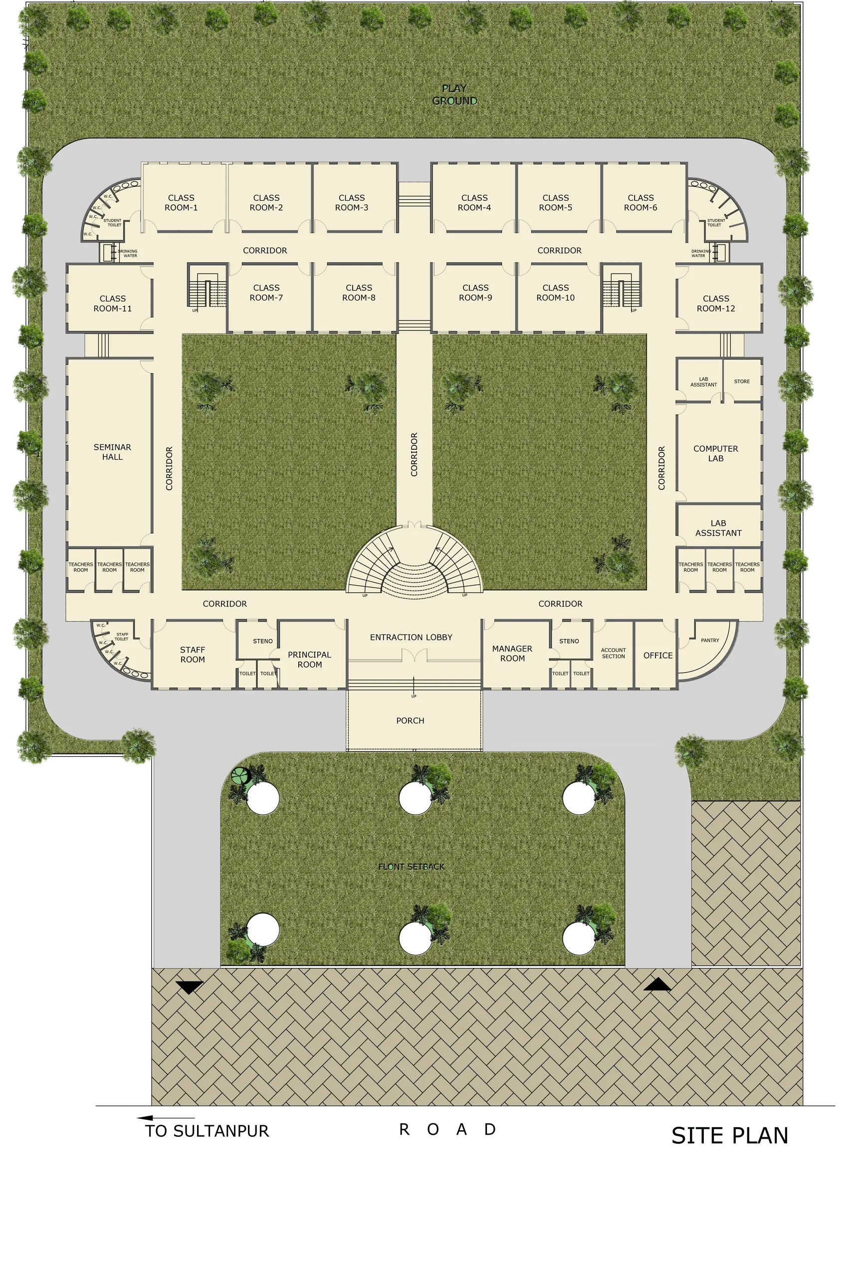 Iqra Kulsum Inter College — school site plan