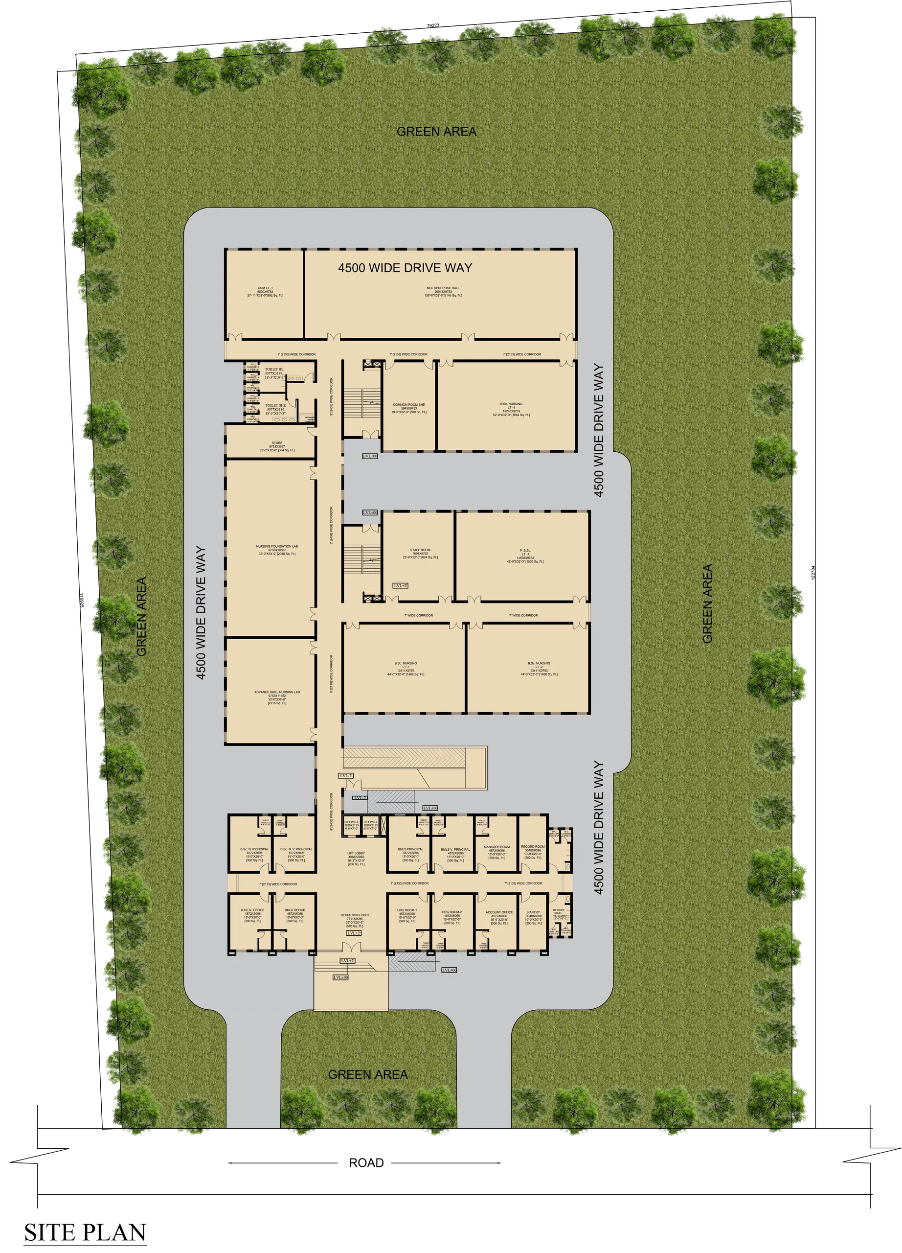 Nursing College, Arnav Institute — nursing school site plan